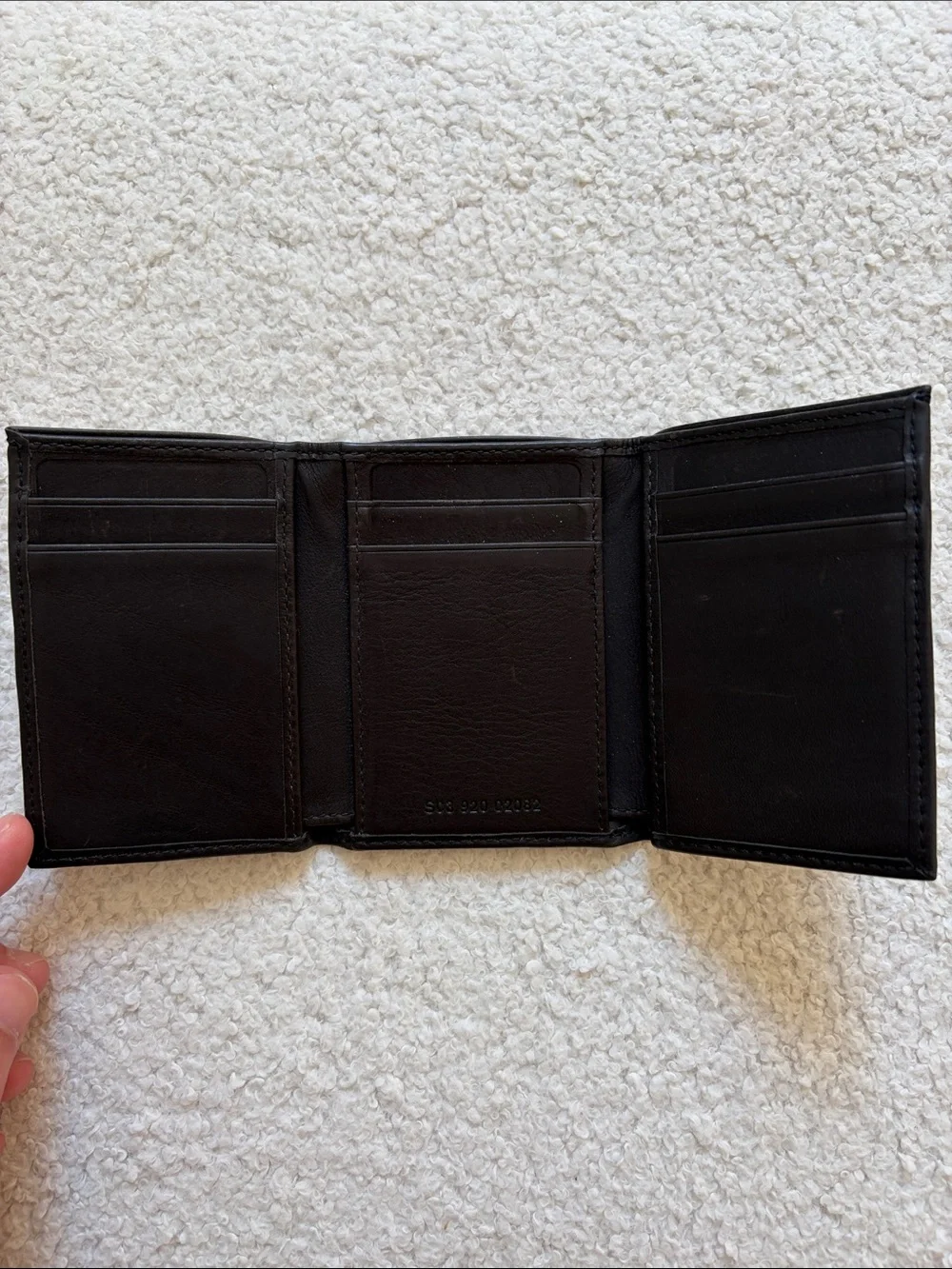 Shinola Classic Black Leather Trifold Wallet - Men